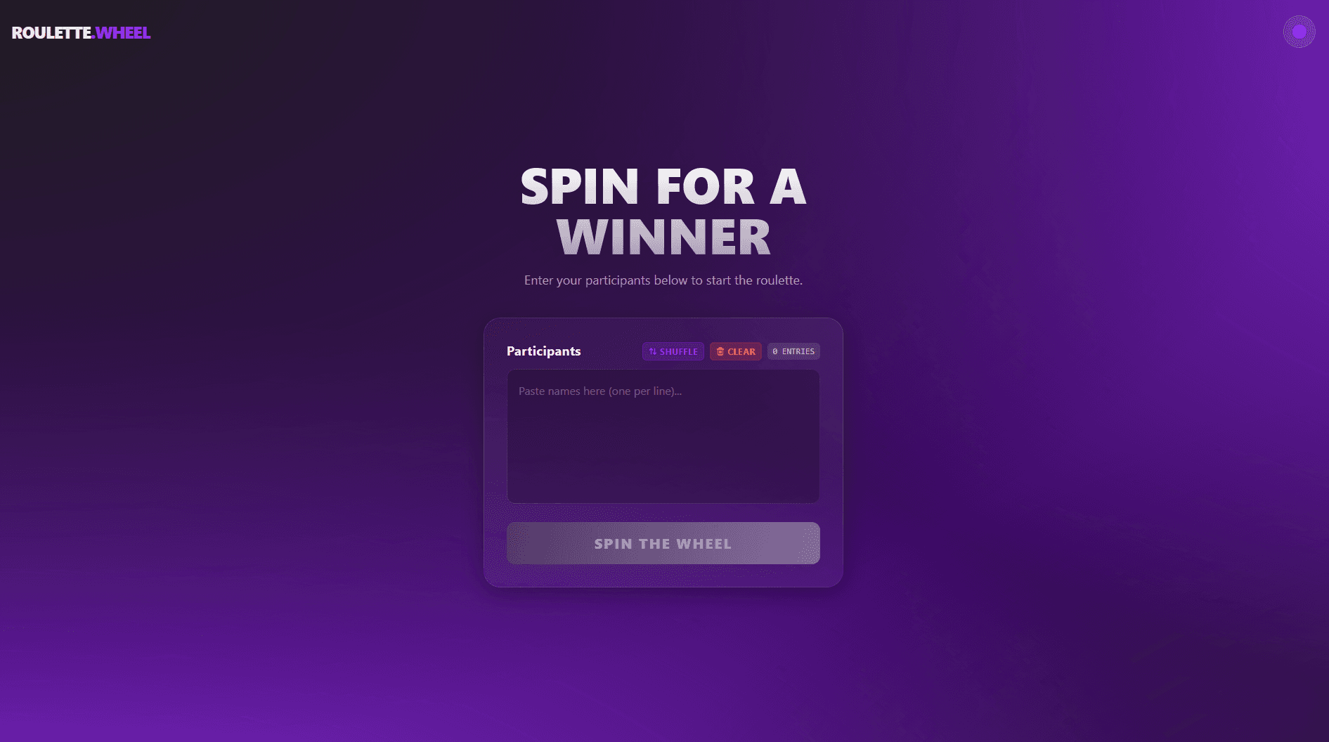 Giveaway Roulette screenshot