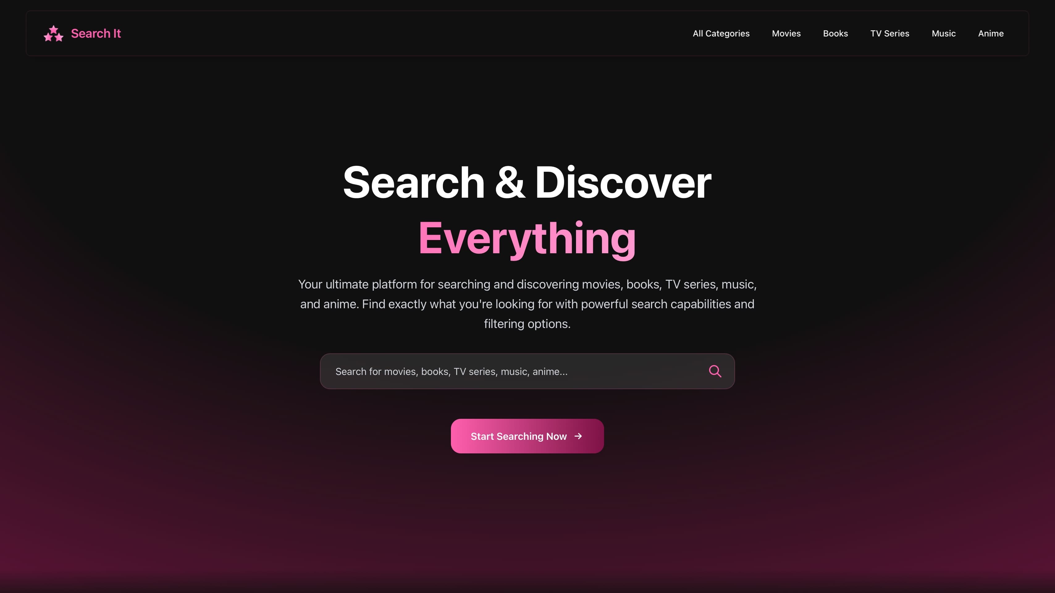 Searchit screenshot